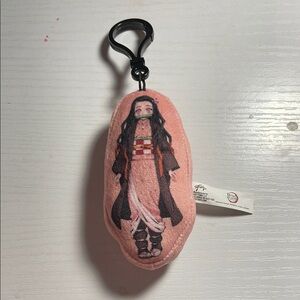 Pink Keychain with Anime Character